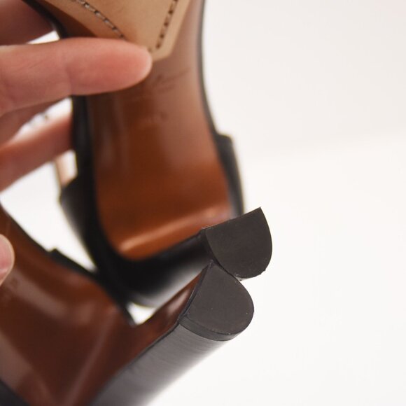 Ralph Lauren Collection Darcia Calfskin Sandal Heels Purple Label Shoes - Picture 13 of 15